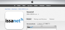 Issanet aplikace pro IOS